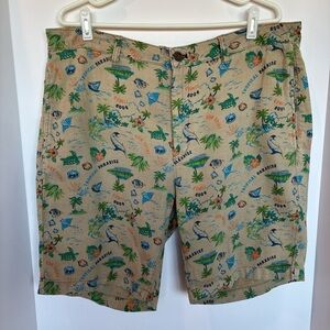 Preppy Cruise Vacation Resort Wear Tailor Vintage Greenwich Slim Fit Shorts 36